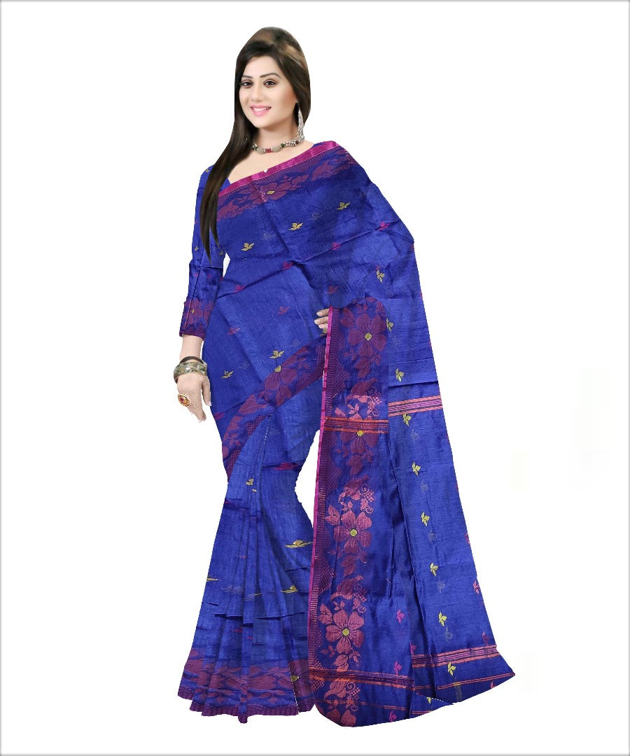 Pradip Fabrics Woven Blue color  Soft Handloom Saree