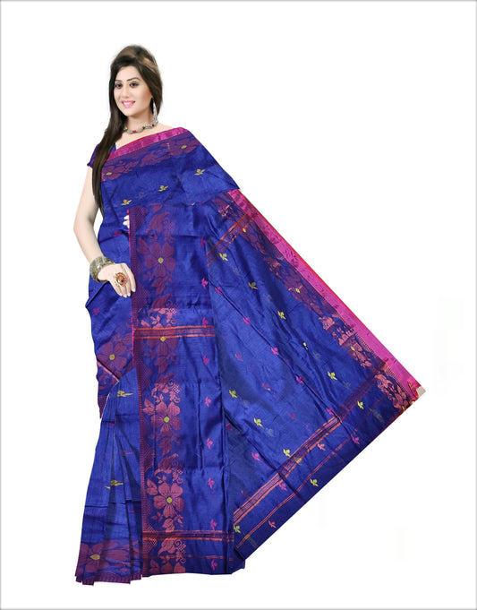 Pradip Fabrics Woven Blue color  Soft Handloom Saree
