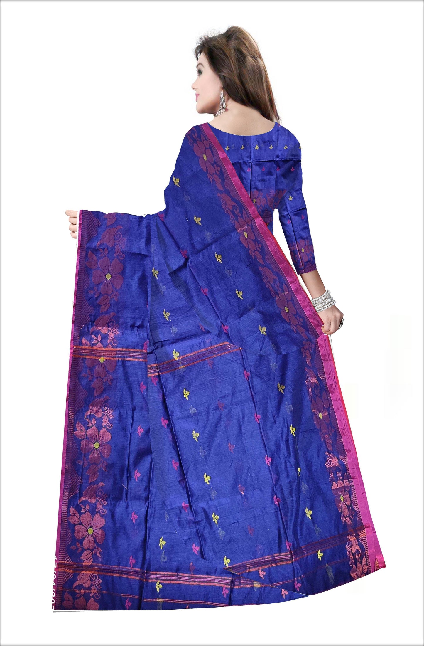 Pradip Fabrics Woven Blue color  Soft Handloom Saree