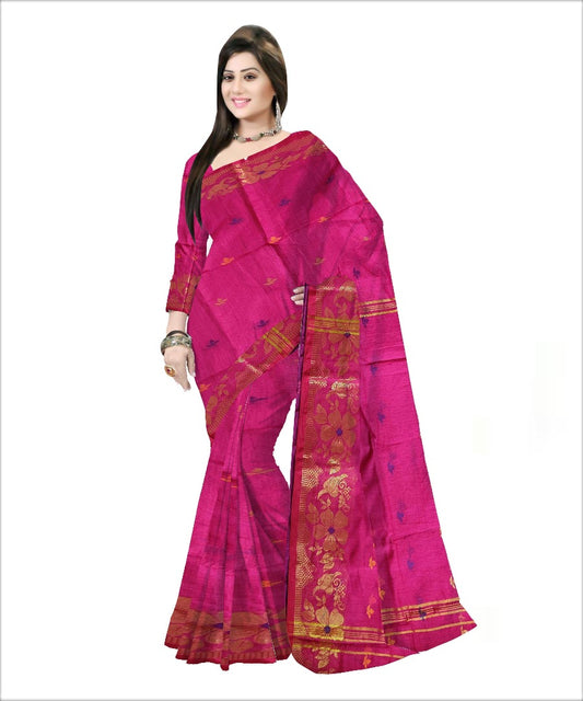 Pradip Fabrics Woven  Pink color  Soft Handloom Saree