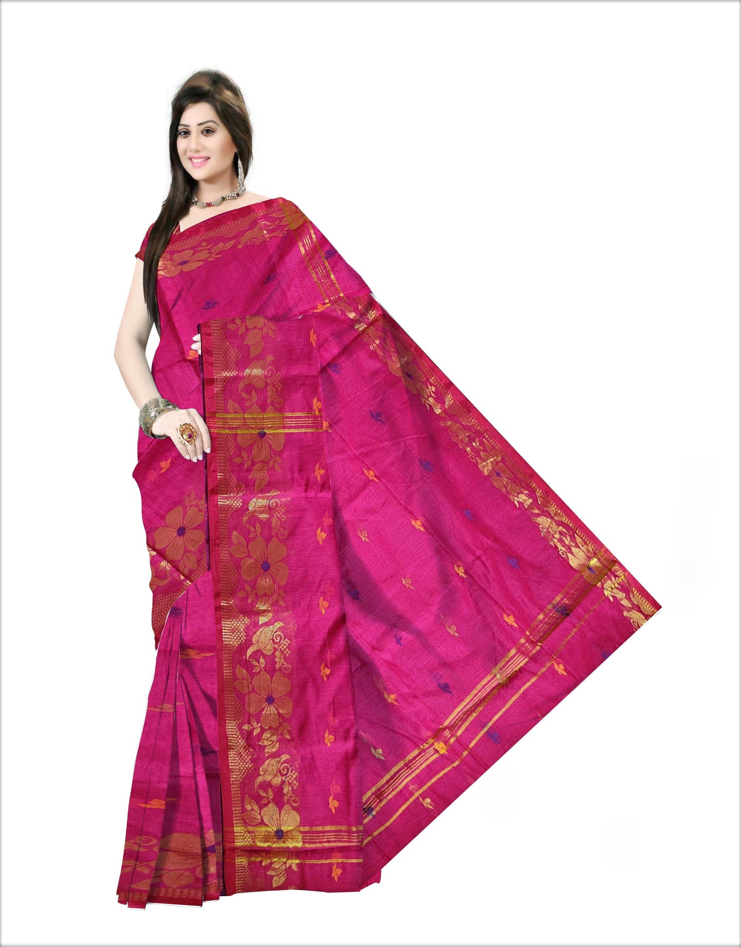 Pradip Fabrics Woven  Pink color  Soft Handloom Saree