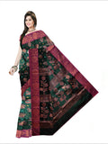 Pradip Fabrics Woven Soft Handloom Dark Green  Color Saree
