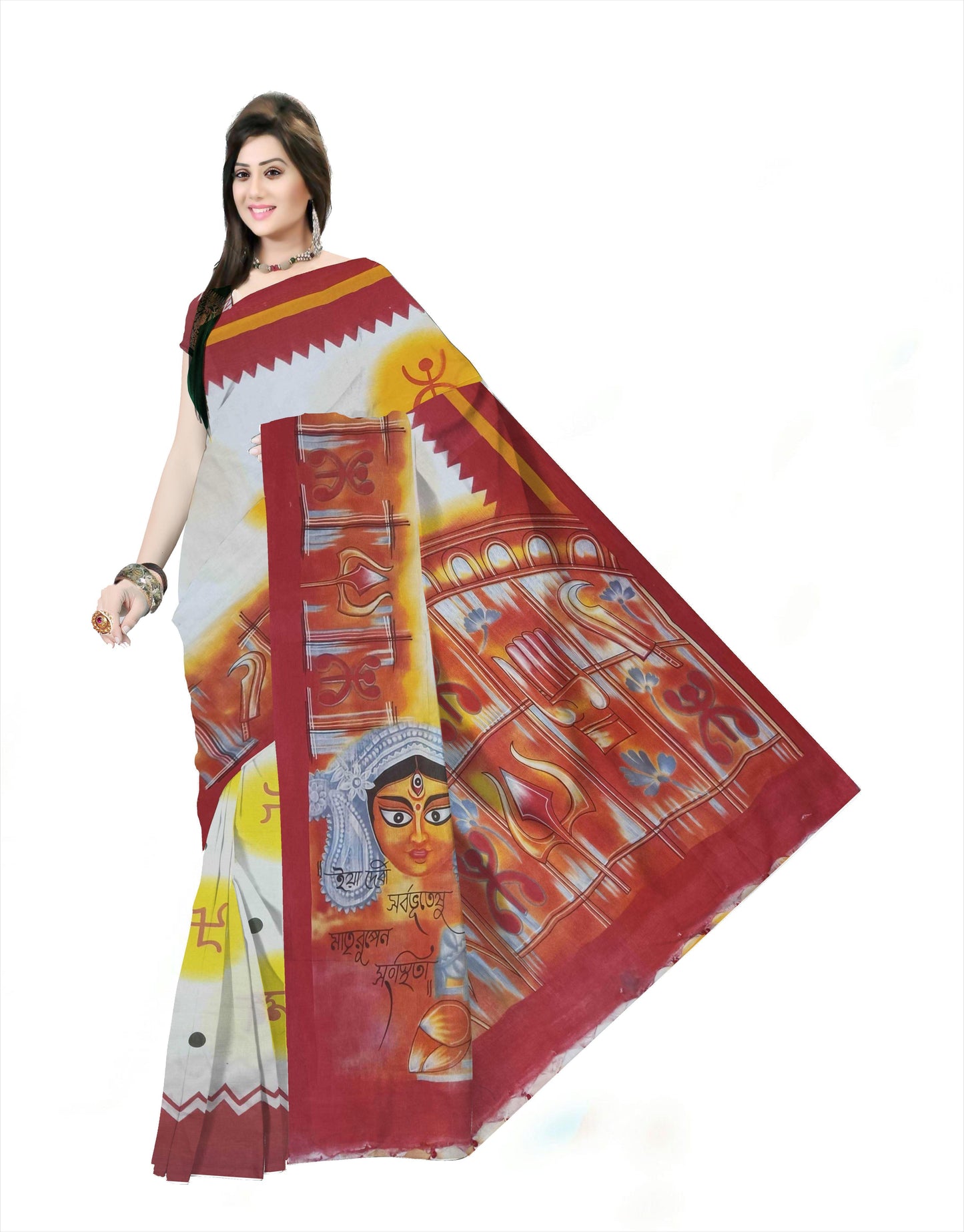 Pradip Fabrics Woman's 100% Khadi cotton Saree