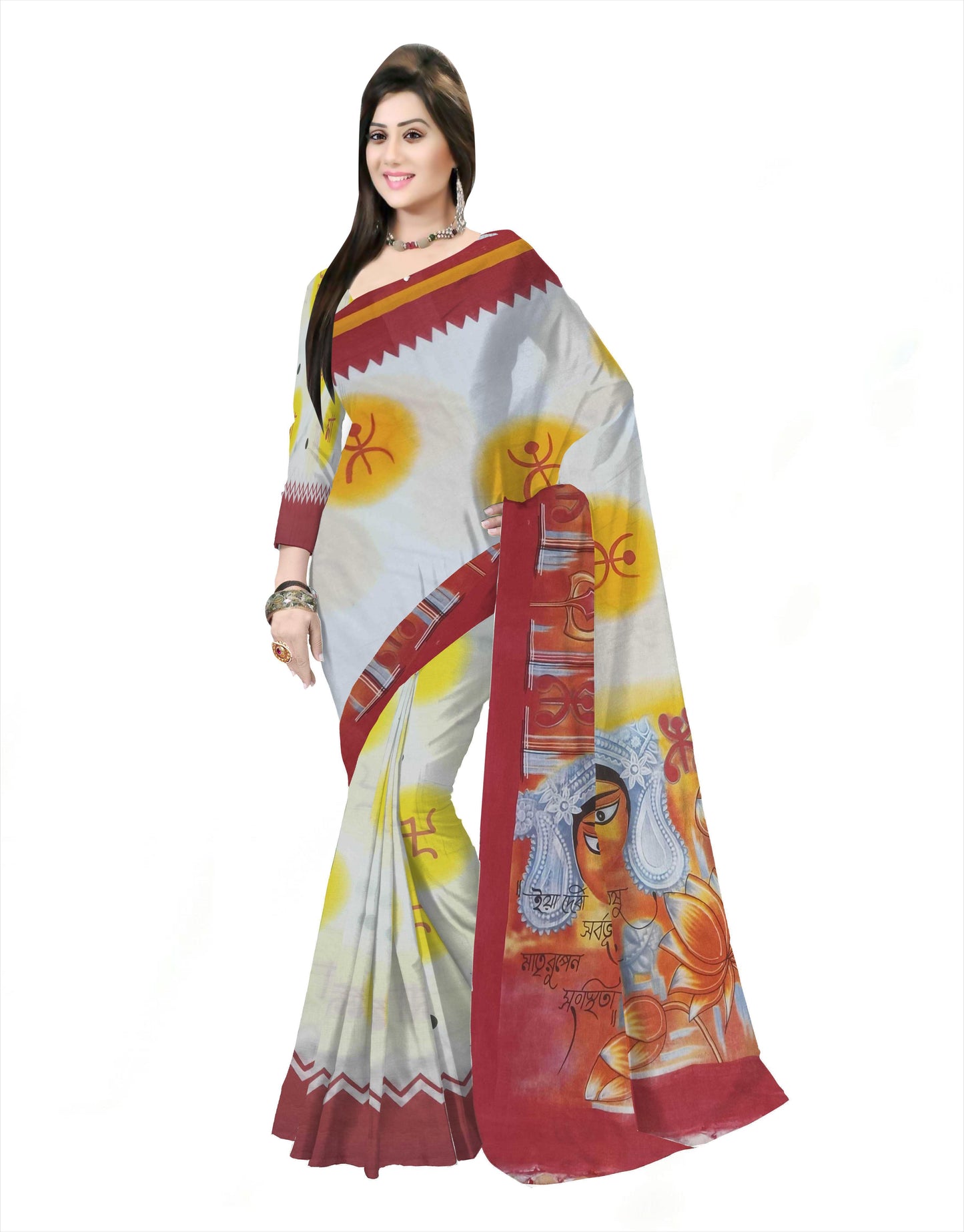 Pradip Fabrics Woman's 100% Khadi cotton Saree