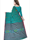 Pradip Fabrics Woven Soft Handloom pure cotton Sea Green   Color Saree