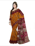 Pradip Fabrics Woven Yellow and Maroon color  Pure Silk Saree