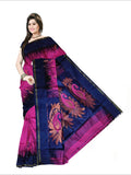 Pradip Fabrics Woven   Pink and Blue color Soft Handloom Saree