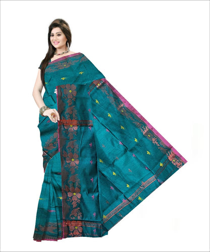 Pradip Fabrics Woven Sea green  Color Soft Handloom Saree