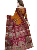Pradip Fabrics Woven Yellow and Maroon color  Pure Silk Saree