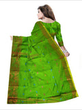 Pradip Fabrics Woven Green color  Soft Handloom Saree