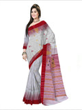 Pradip Fabrics Woven Red and White color Pure Cotton Soft Handloom Saree