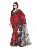 Pradip Fabrics Woven Brown Color Pure Tant cotton  Saree