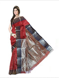 Pradip Fabrics Woven Brown Color Pure Tant cotton  Saree