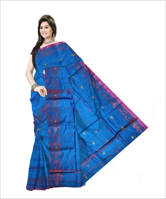 Pradip Fabrics Woven Sky Blue  color  Soft Handloom Saree