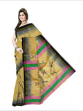 Pradip Fabrics Woven Light yellow Color Pure Soft Tissue Handloom Saree