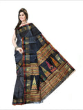 Pradip Fabrics Woven Black Color Pure Tant cotton  Saree