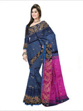 Pradip Fabrics Woven Grey and Pink Color Soft Handloom Saree