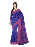 Pradip Fabrics Woven Soft Handloom Royal blue Color Saree