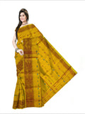 Pradip Fabrics Woven Yellow color  Soft Handloom Saree