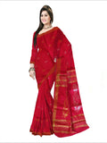 Pradip Fabrics Woven Soft Handloom Red Color Saree