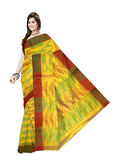 Pradip Fabrics Woven Tant Cotton All Over Dhakai Jamdani Yellow Saree