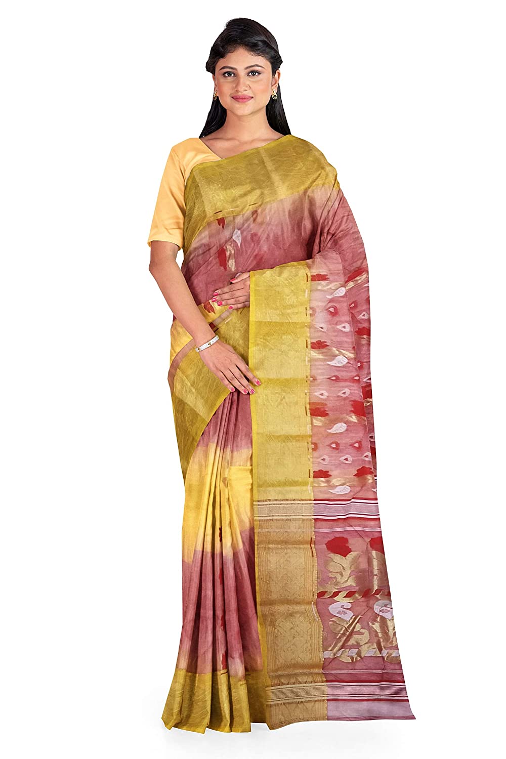 tant silk 2d bumper saree