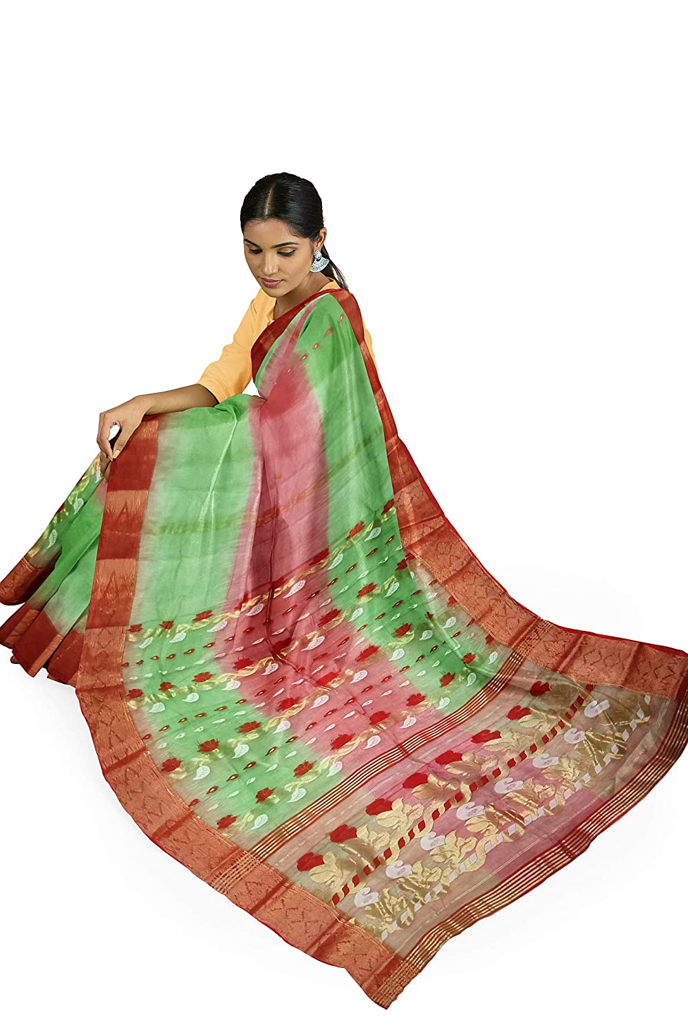 tant silk 2d bumper saree