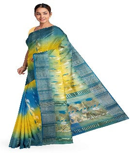 tant silk 2d bumper saree