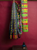 Pradip Fabrics Ethnic Women's Tant Jamdani Black Color Saree