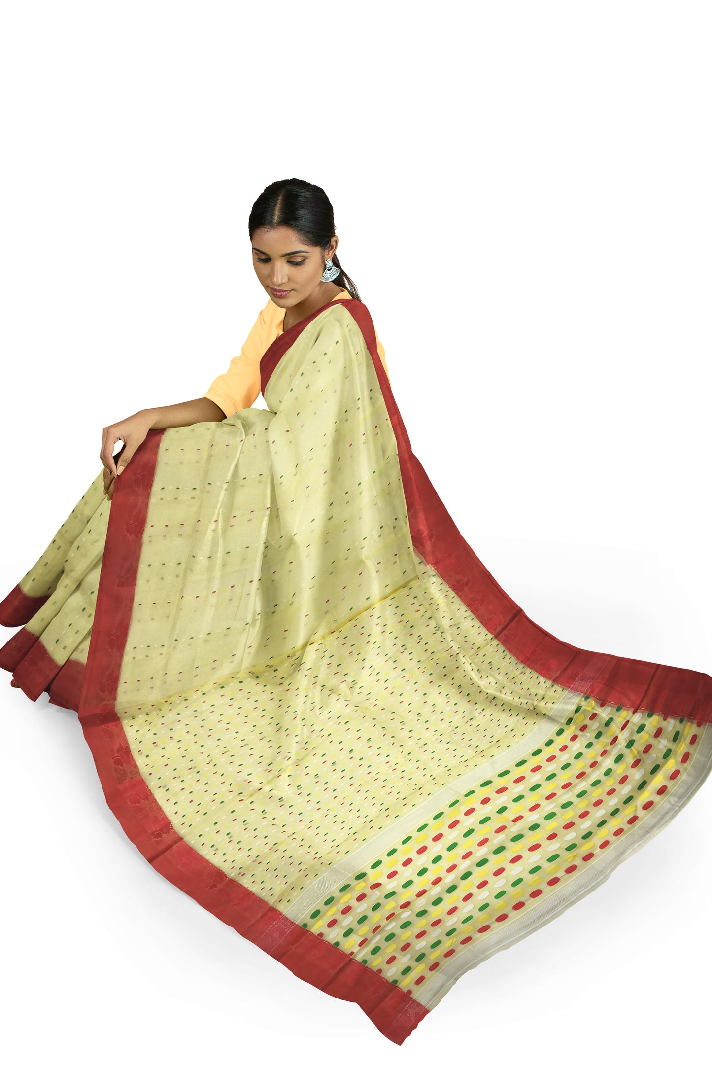 Bengal Tant Silk All Over Dhakai Jamdani saree