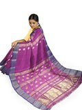 Pradip Fabrics Printed Tant Silk Blend Saree