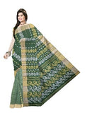 Pradip Fabrics Woven Tant Cotton All Over Dhakai Jamdani Green Saree
