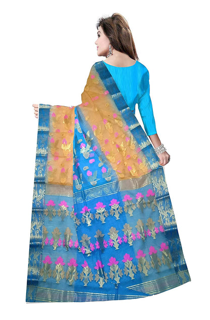 bengal handloom tant tussar silk 2d bumper saree