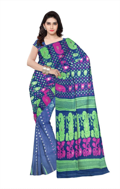 Pradip Fabrics Ethnic Women's Tant All Soft Dhakai Jamdani Saree