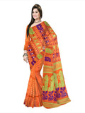 Pradip Fabrics Ethnic Women's Tant All Soft Dhakai Jamdani Saree