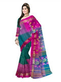 Pradip Fabrics Ethnic Women's Tant Silk Red and Yellow Color Saree
