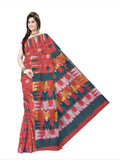 Pradip Fabrics Woven Tant Silk Red Color Saree