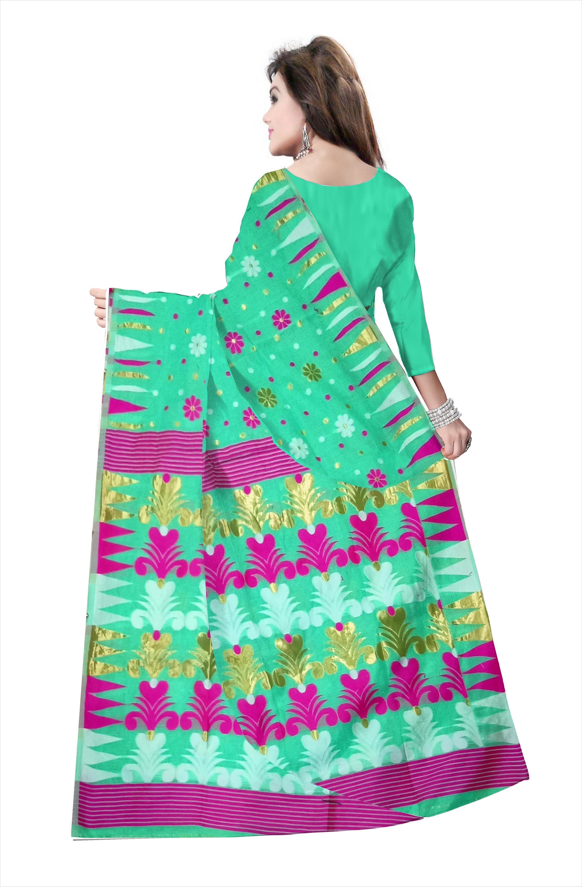pradip fabrics saree all over dhakai jamdani
