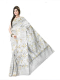Pradip Fabrics Ethnic Women's Tant All Over  Soft Dhakai Jamdani Saree