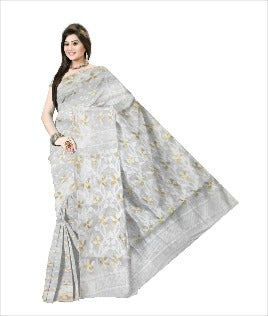 soft 100% cotton jamdani saree