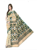 Pradip Fabrics Ethnic Women's Tant All Over  Soft Dhakai Jamdani Saree