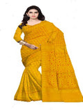 Pradip Fabrics Ethnic Women's Tant All Over Pink Dhakai Jamdani Minakari Saree