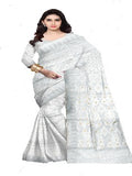 Pradip Fabrics Ethnic Women's Tant All Over Pink Dhakai Jamdani Minakari Saree