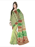 Pradip Fabrics Ethnic Woman's Tant Dhakai Jamdani  Saree