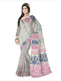 Pradip Fabrics Ethnic Woman's Tant Dhakai Jamdani  Saree