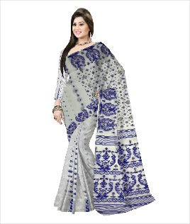 Pradip Fabrics Ethnic Woman's Tant Dhakai Jamdani  Saree