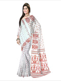 Pradip Fabrics Ethnic Woman's Tant Dhakai Jamdani  Saree