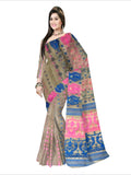 Pradip Fabrics Ethnic Woman's Tant Dhakai Jamdani  Saree
