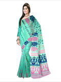 Pradip Fabrics Ethnic Woman's Tant Dhakai Jamdani  Saree