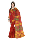 Pradip Fabrics Ethnic Woman's Tant Dhakai Jamdani  Saree